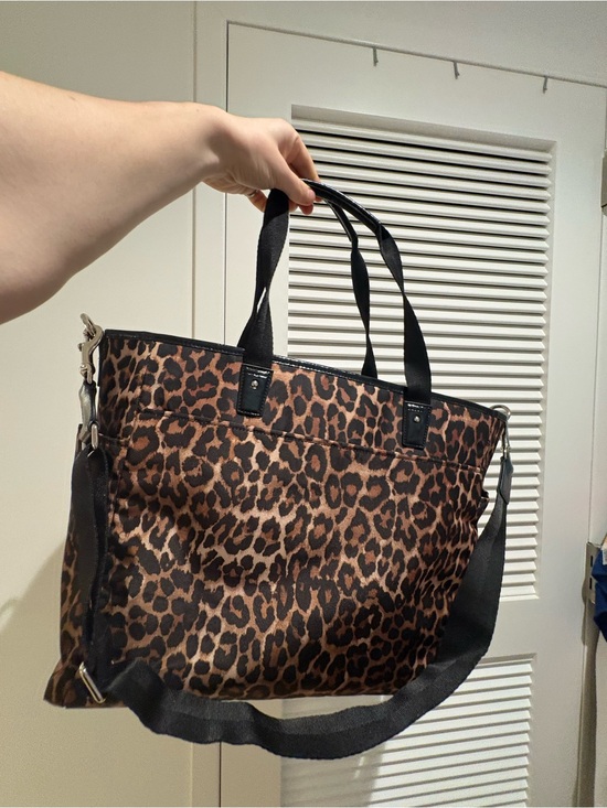 Coach Handbags - Coach Leopard Print Crossbody Tote with Black Trim , Large